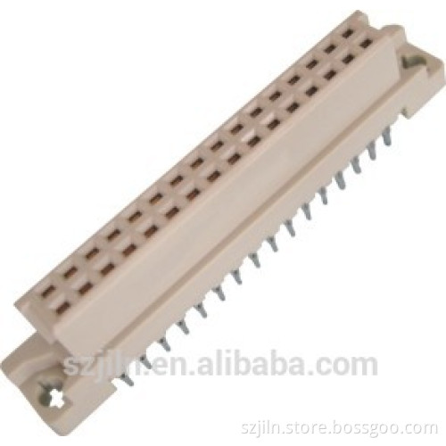 2.54mm right straight dural row female Din 41612